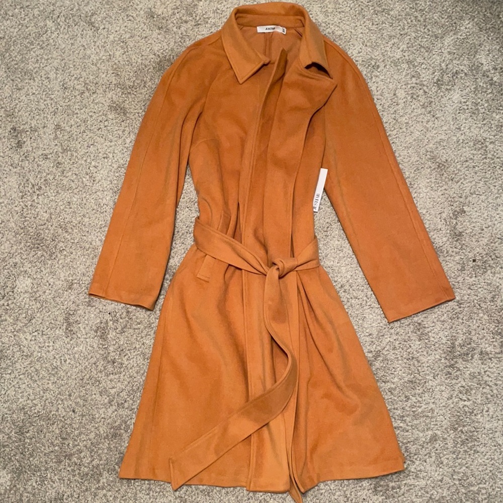 Belted Fleece Trench Coat